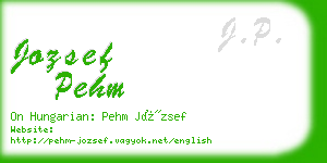 jozsef pehm business card